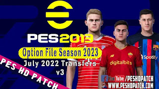 PES 2013 HD Patch 2022 Option File Season 2023 Transfers July v3
