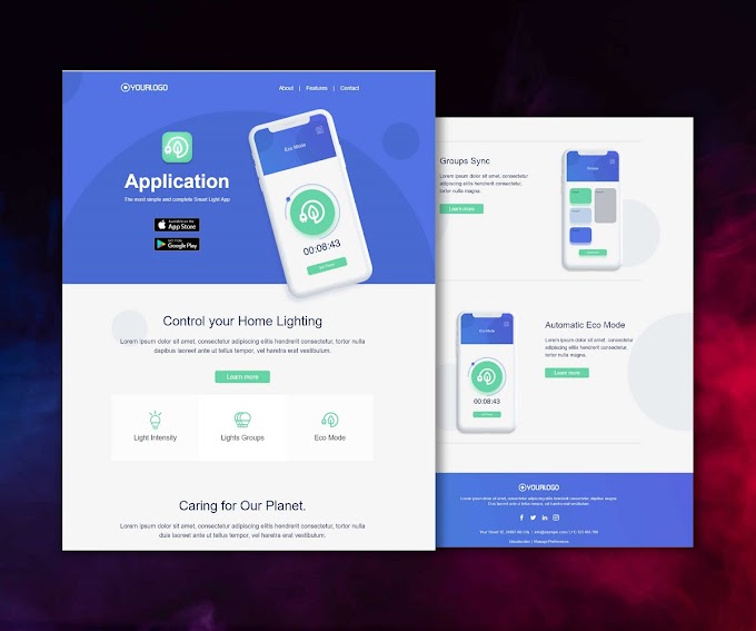 Responsive HTML email template design 2021