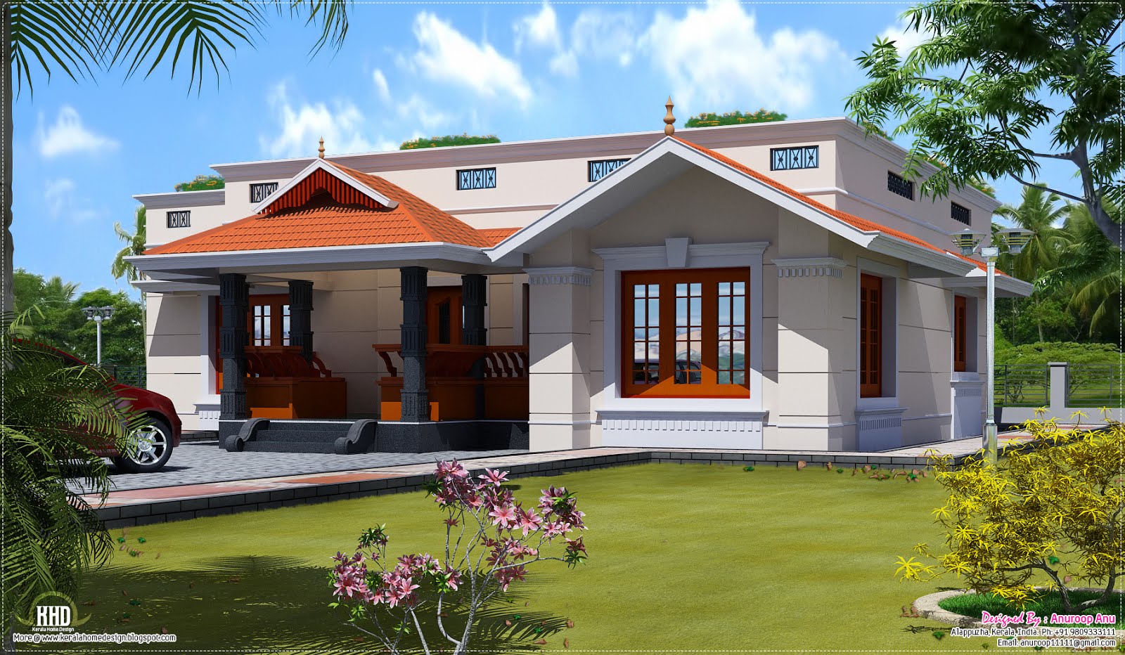 Single floor 1500 sq  feet  home  design  House  Design  Plans 