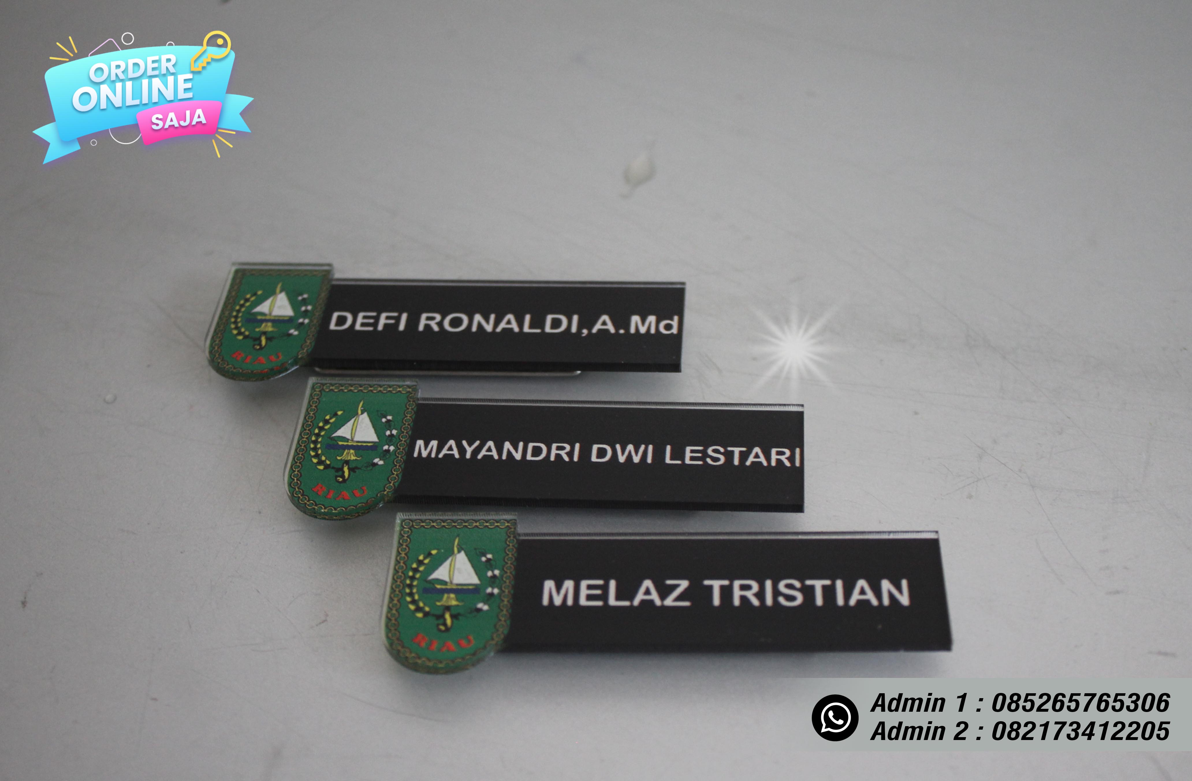 cetak nametag pekanbaru