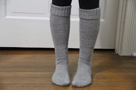 alpaca cabled knee socks