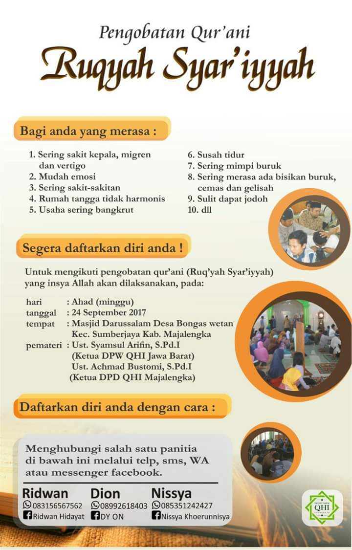 Pengobatan Qur'ani Ruqyah Syar'iyyah di Majalengka