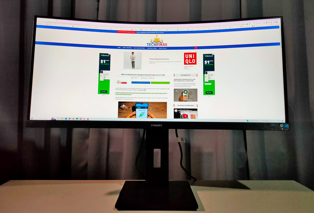 Philips 345B1C Curved UltraWide 34-inch LCD Monitor, TechPinas, The Philippine Technology Blog Website