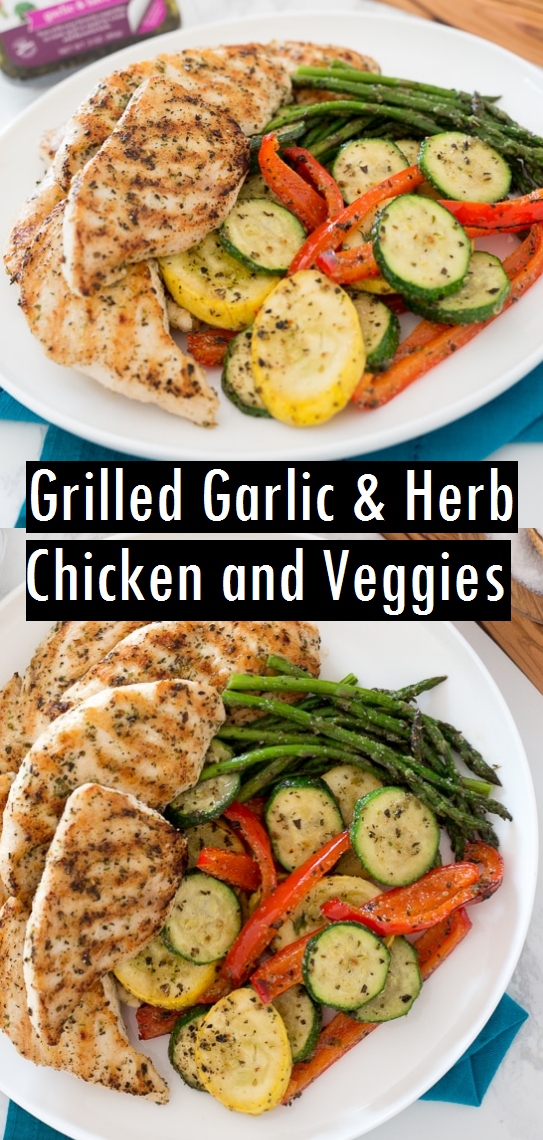 Grilled Garlic and Herb Chicken and Veggies - Dessert ...