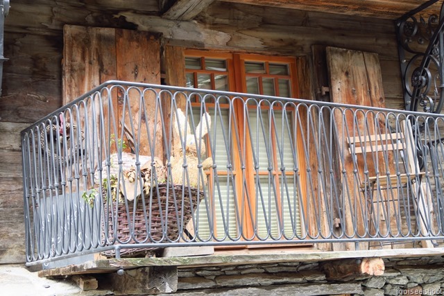 Old  building located along Hinterdorfstrasse in Zermatt