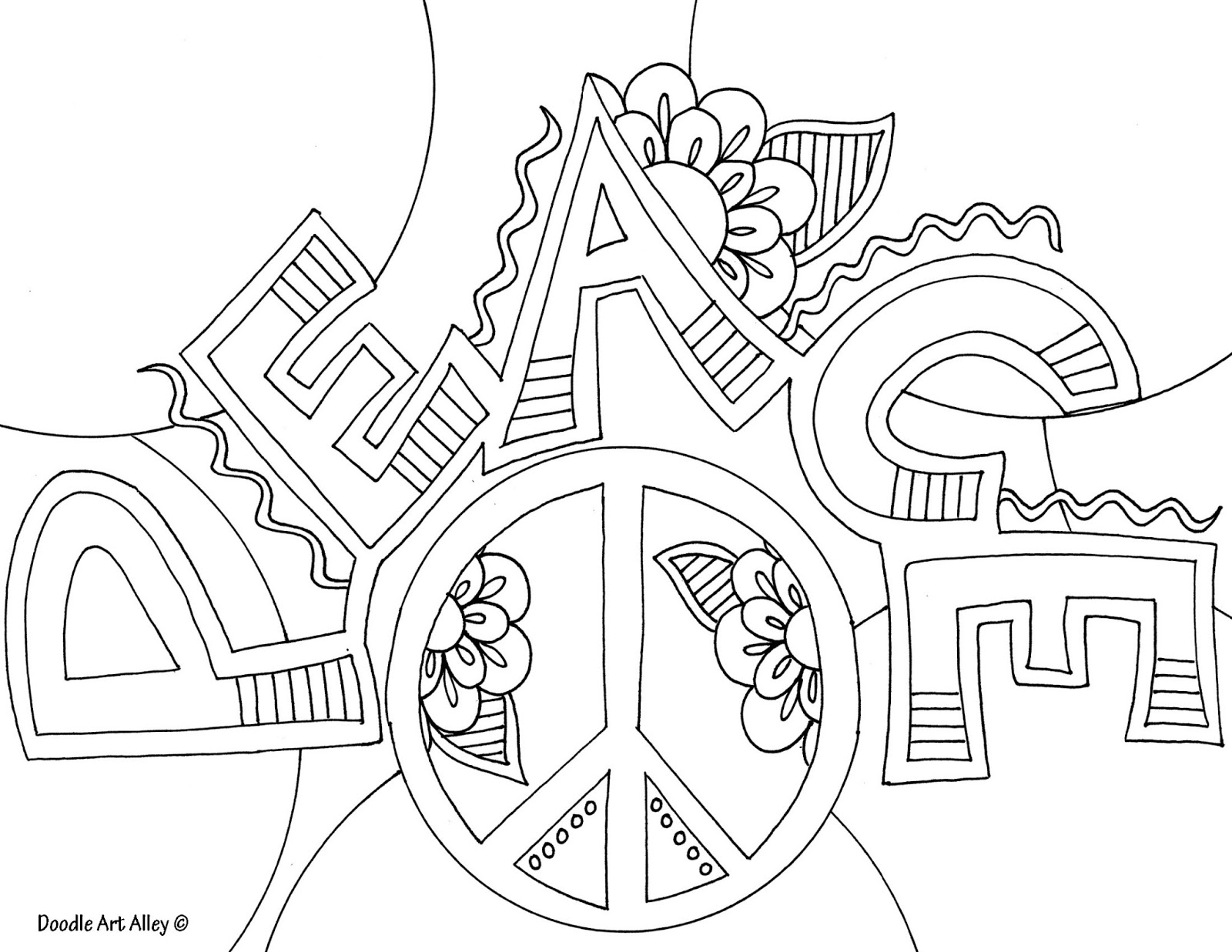Peace Coloring Pages 4