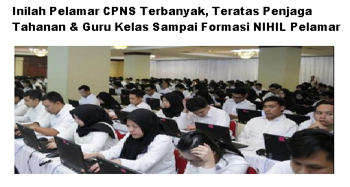 Inilah Pelamar CPNS Terbanyak, Teratas Penjaga Tahanan dan Guru Kelas Sampai Formasi NIHIL ...