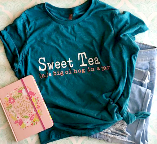 Sweet tea hug in a jar tee