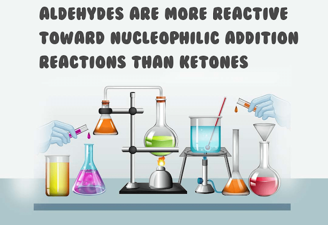 Aldehydes are more reactive toward nucleophilic addition reactions than ketones
