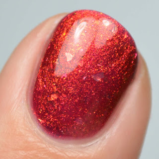 crimson jelly color shifting nail polish