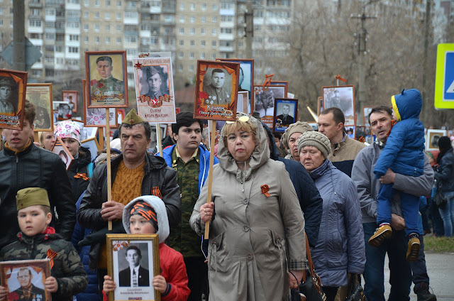 Бессмертный полк в Лысьве 2018