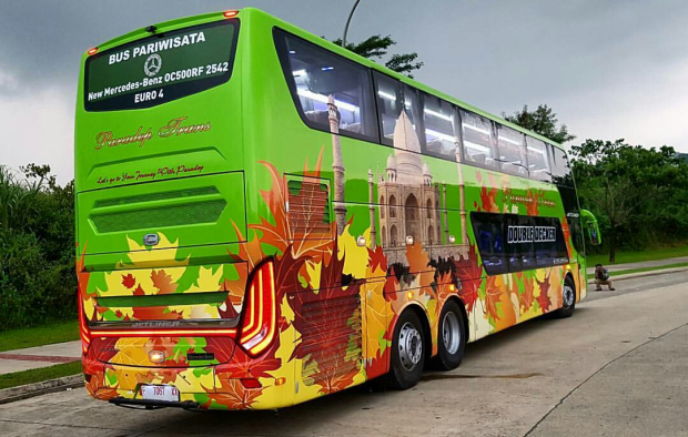 Bus Tingkat Paradep Trans Rahayu Santosa Jetliner Double Decker