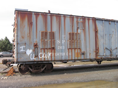 Southern Pacific Air Repeater Car #263 at Lebanon, Oregon, on March 3, 2006