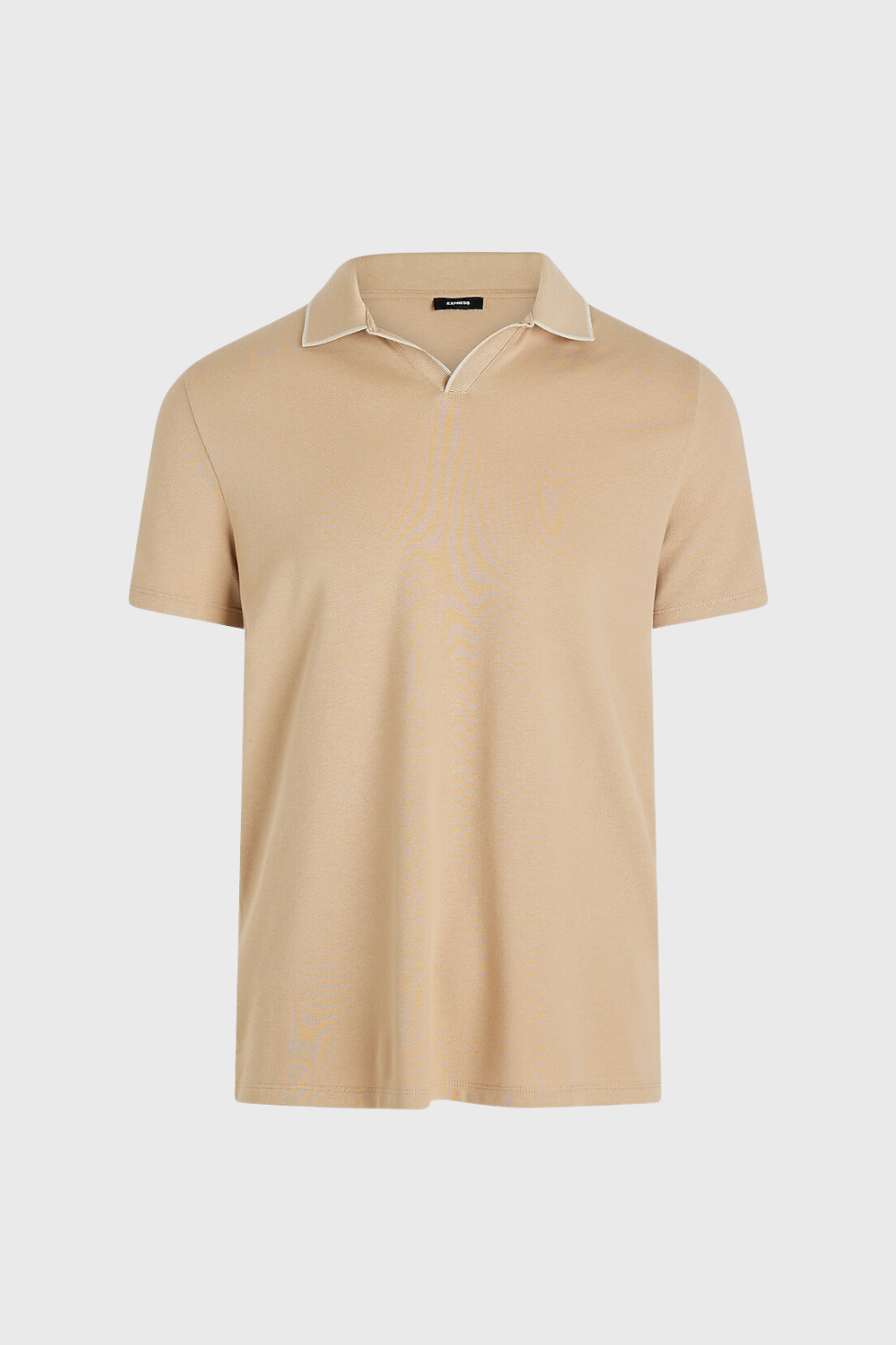 tipped johnny collar luxe pique polo shirt