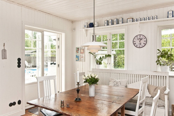 Desain dapur  putih  dengan furniture dari kayu jati Info 