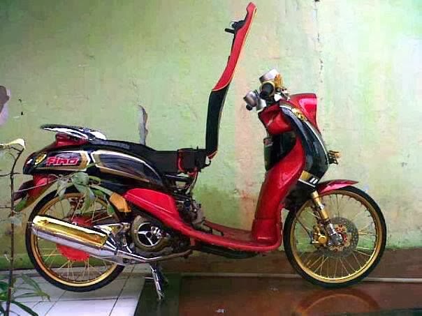 6 Modifikasi Motor Fino Retro Futuristik Variasi Motor 