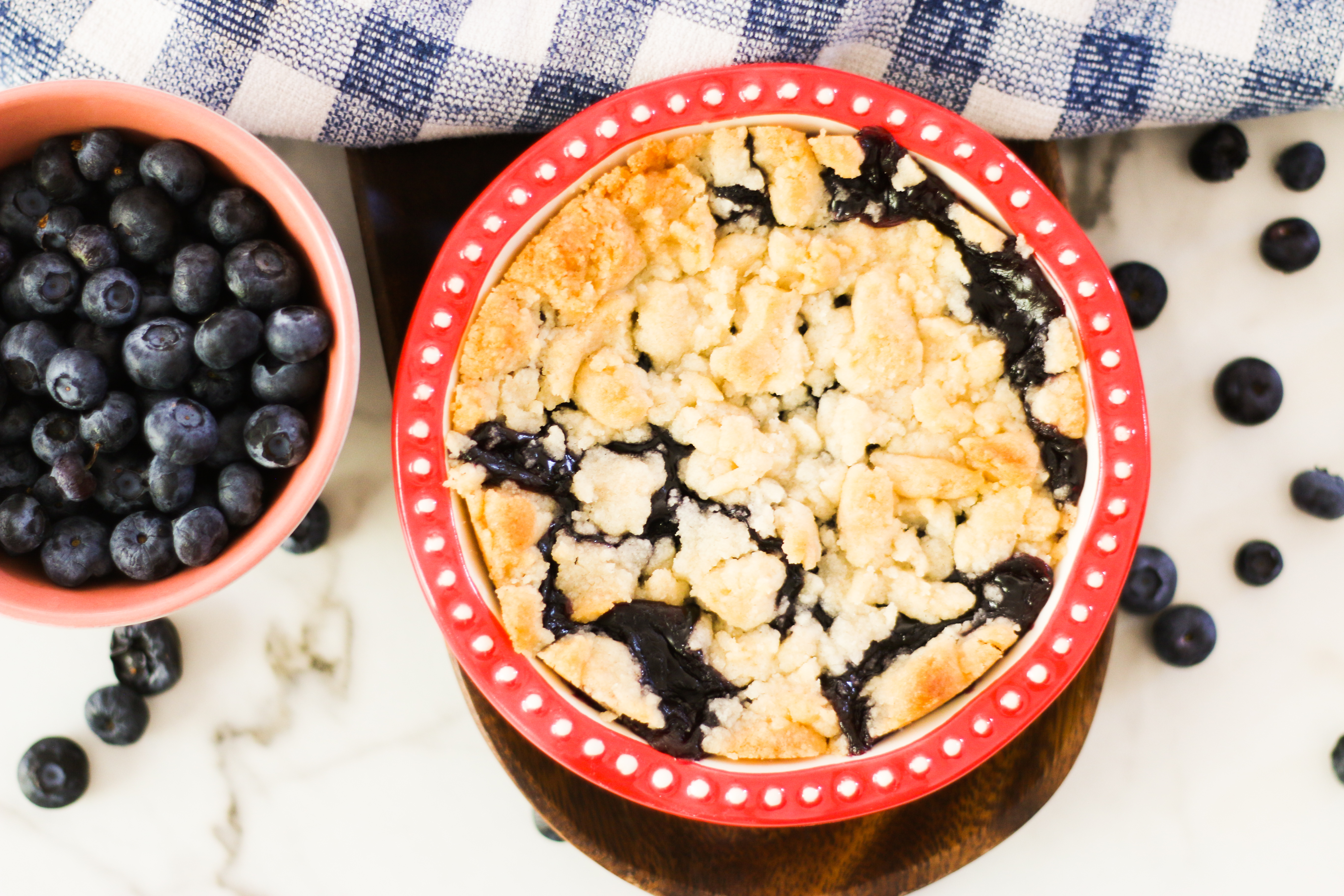 Individual Blueberry Cobbler