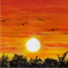 The Sunset Acrylic Paints