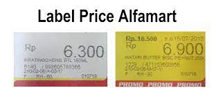 PRICE TAG LABEL HARGA BARANG ALFAMART