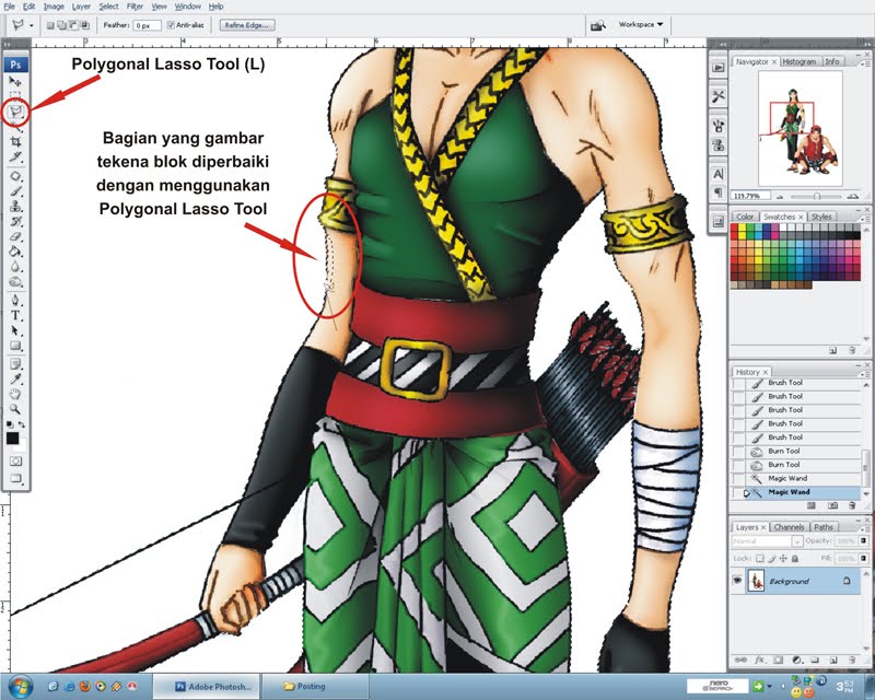 Cara Mewarnai Gambar Anime/Komik Dengan Adobe Photoshop 