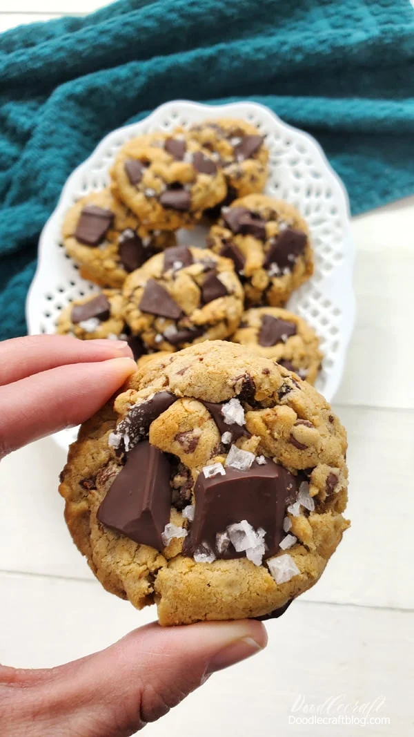 Ingredients Needed for Chocolate Chip Cookies: 1.5 Cups Butter 1.5 Cups Brown Sugar 1 Cup Sugar 3 eggs 1 Tablespoon Vanilla 1 Cup Oats 1 Tablespoon Baking Soda 1/4 teaspoon Salt 3.5-4 Cups Flour   Full recipe at the end of the post.