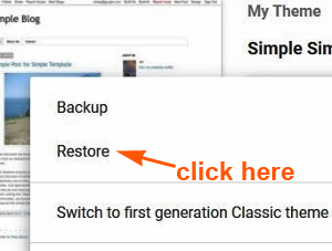 restore Blogger backup file