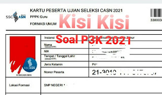 Kisi Kisi Materi Soal P3K Guru