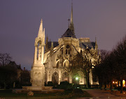 But viewed from the east side, Notre Dame lights up the December Paris sky. (dec paris dsc )