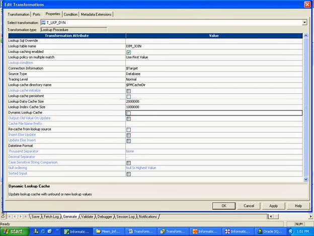 DYNAMIC LOOKUP WITH UPDATE STRATEGY