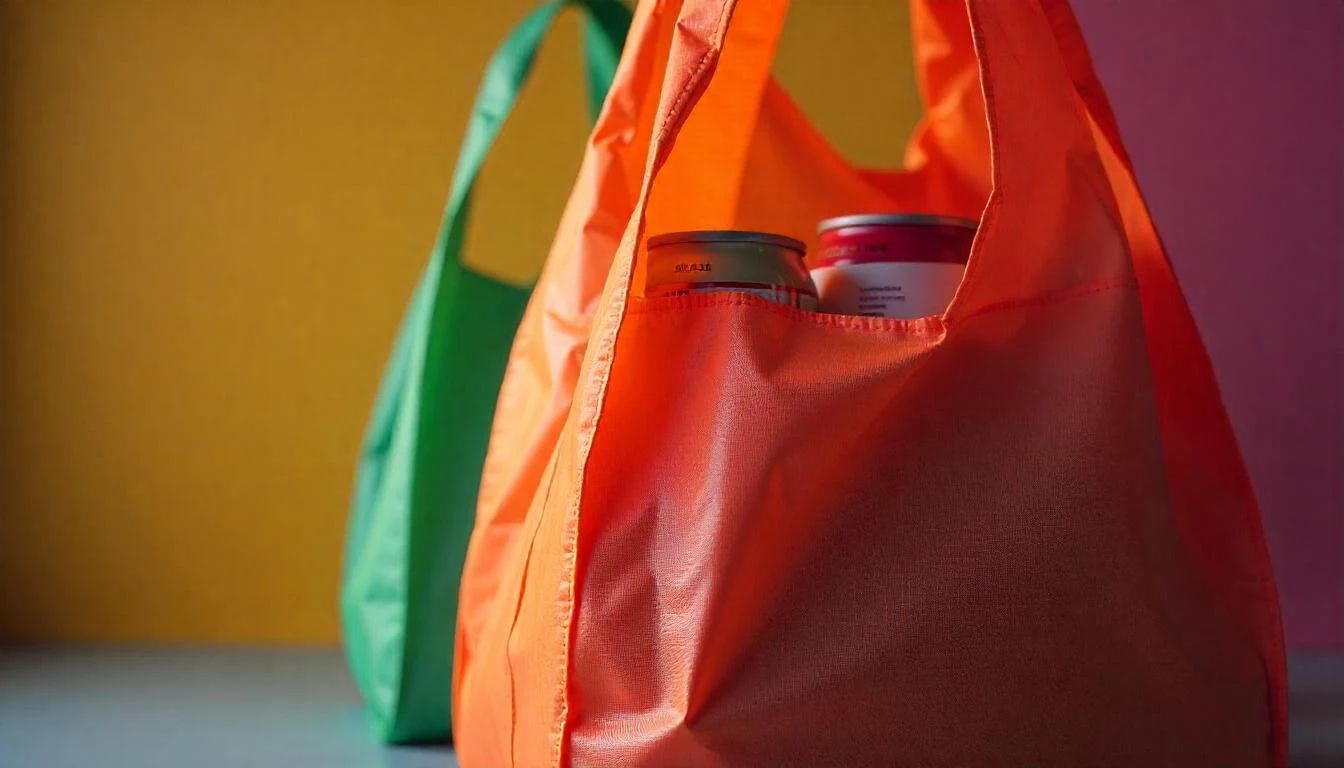 Durable, washable polyester grocery bag