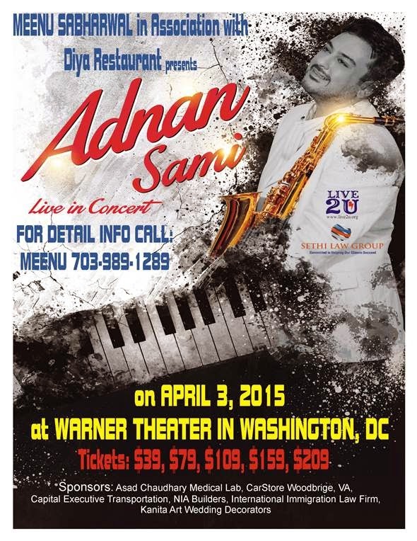 Adnan Sami Event Tickets In Washington