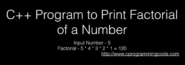 C++ Program to Print Factorial of a Number