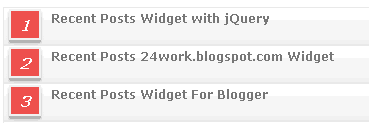 Recent Posts Widget