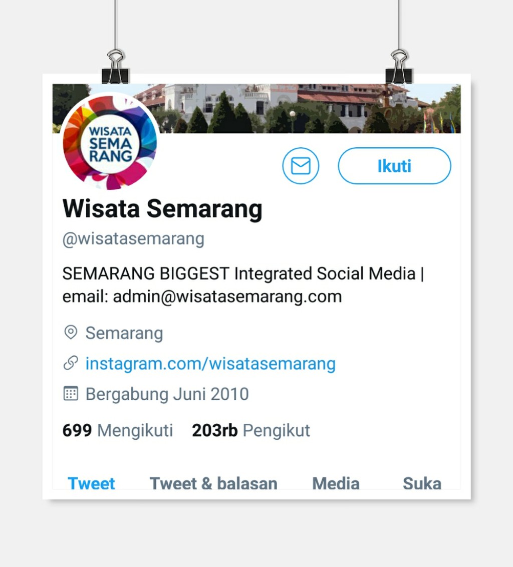 WisataSemarang Akun  Media  Sosial  di Semarang Dengan  
