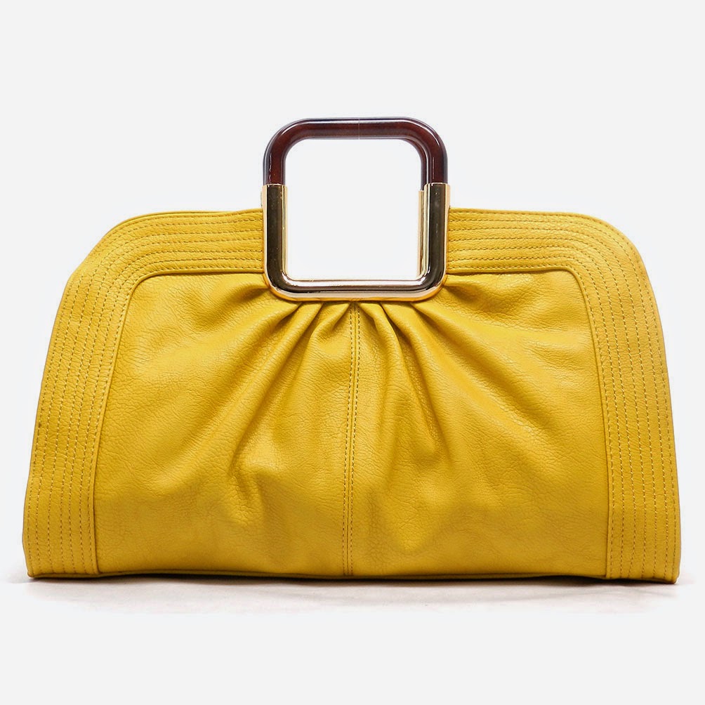  Yellow Leather Clutch