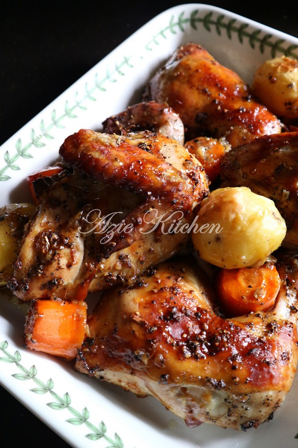 Ayam Panggang Blackpepper Yang Paling Sedap - Azie Kitchen