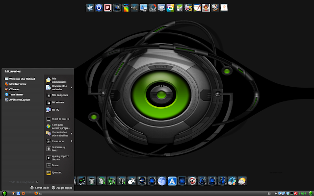 Tema XP - AlienWare Perfect Mod [Instalación rápida][Tema en negro con estilo futurista, incluidos iconos]