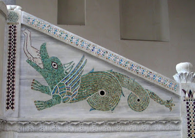 Man-eating Serpent, inside a church in Ravello, Italy