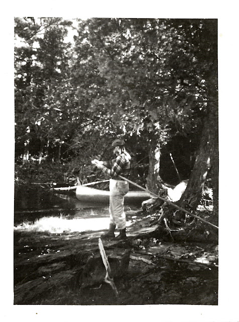 Mark Rand fixing one of the broken poles 26 June 1946