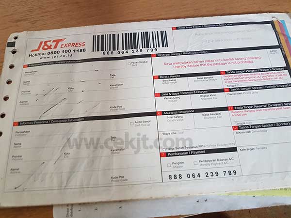 Cara Cek Nomor Resi J&T Kiriman Kota Payakumbuh