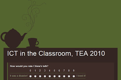 Chiew's ESL EFL CLIL Online Games Juegos Activities Actividades: TEA 2010 Survey