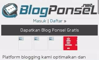 Tampilan Situs Blogponsel Lewat hp