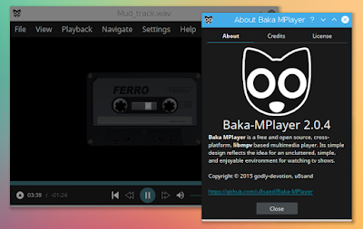 imagem da interface gráfica do baka-mplayer