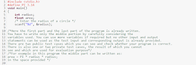 here is the first part and last part of program