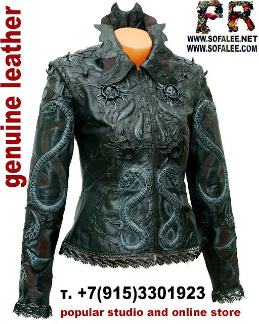 Women's genuine leather jacket from Moscow