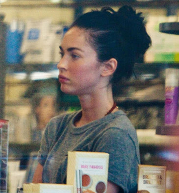 kim kardashian no makeup blonde. megan fox without makeup on.