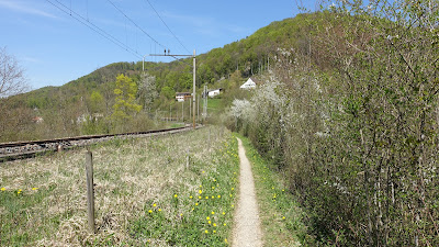 Wanderweg an der Bahnlinie bei Sommerau