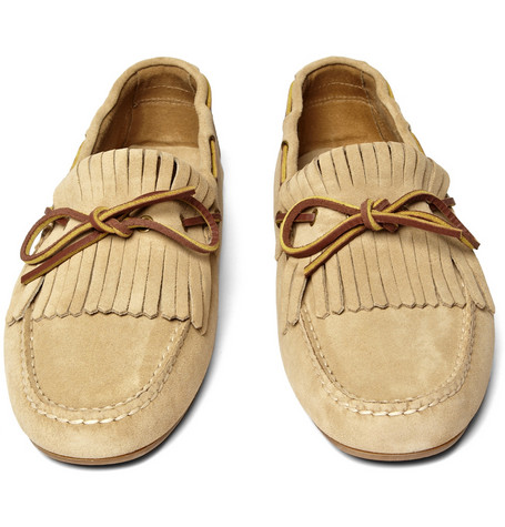 suede tassel loafers. RALPH LAUREN Suede Tasseled