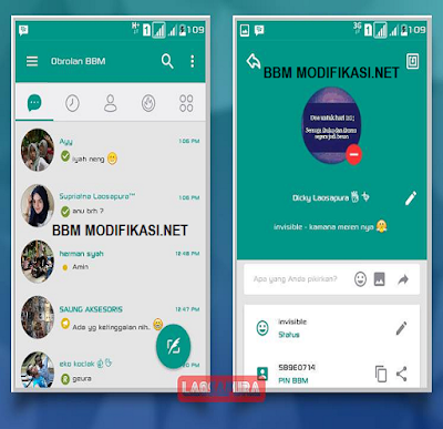 Download  BBM Mod Teal Grey Reborn v3.2.0.6 apk Update Color