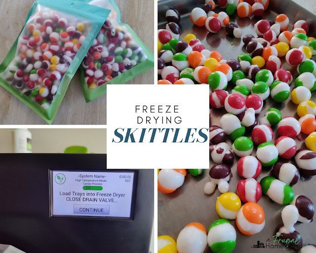 Learn how to make freeze dried skittles in your Harvest Right machine.